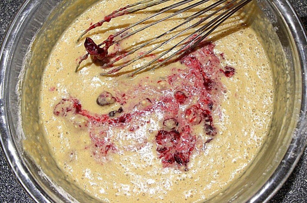 Cranberry orange loaf batter