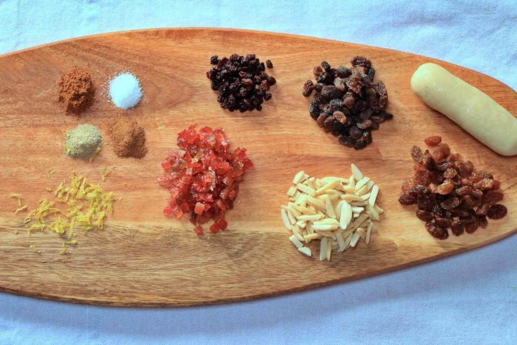 Ingredients for Stollen