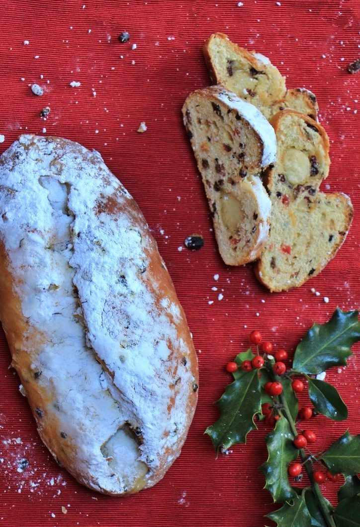 German Christmas Stollen with Marzipan