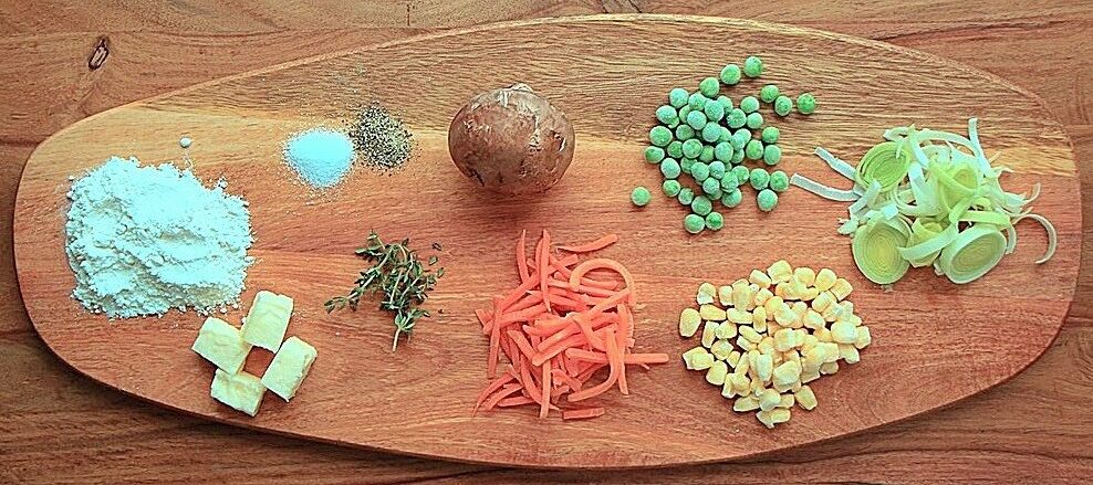 Chicken pot pie ingredients