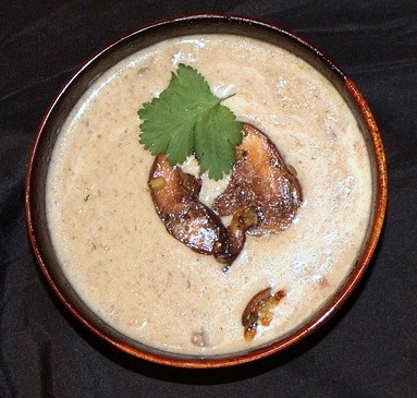 Leek and mushroom soup