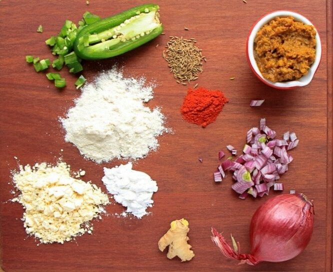 Leftover lentil flatbread ingredients