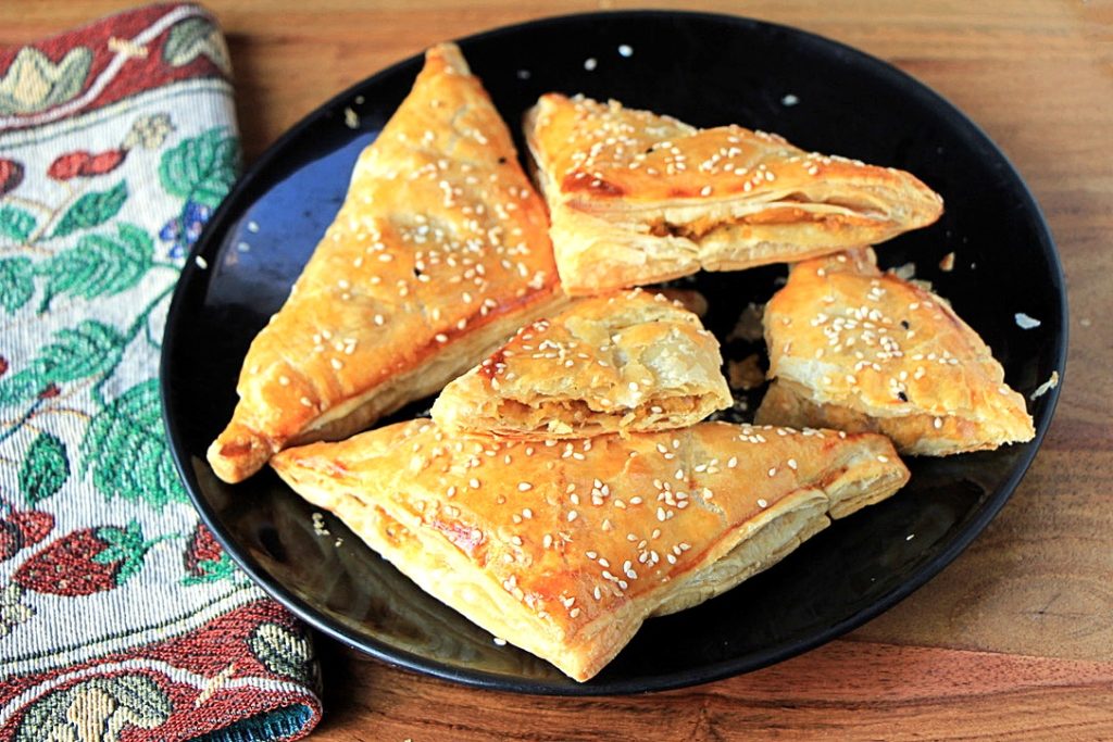 Baked butternut squash turnovers