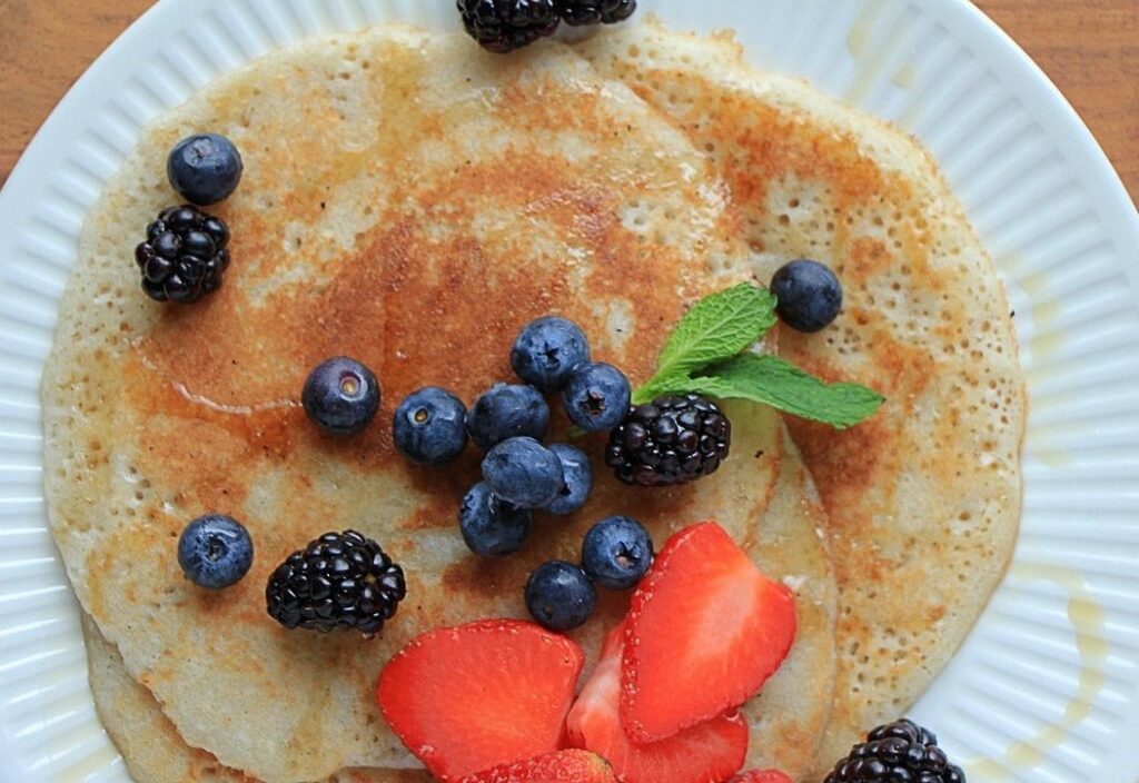 Rice and coconut pancakes