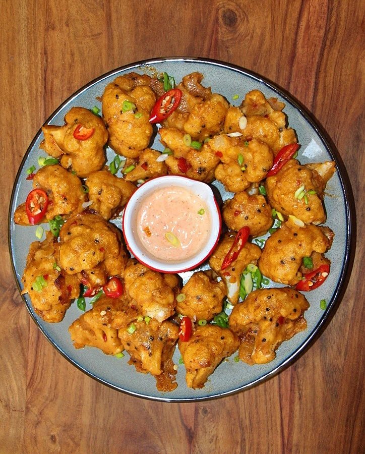 Baked cauliflower pakora