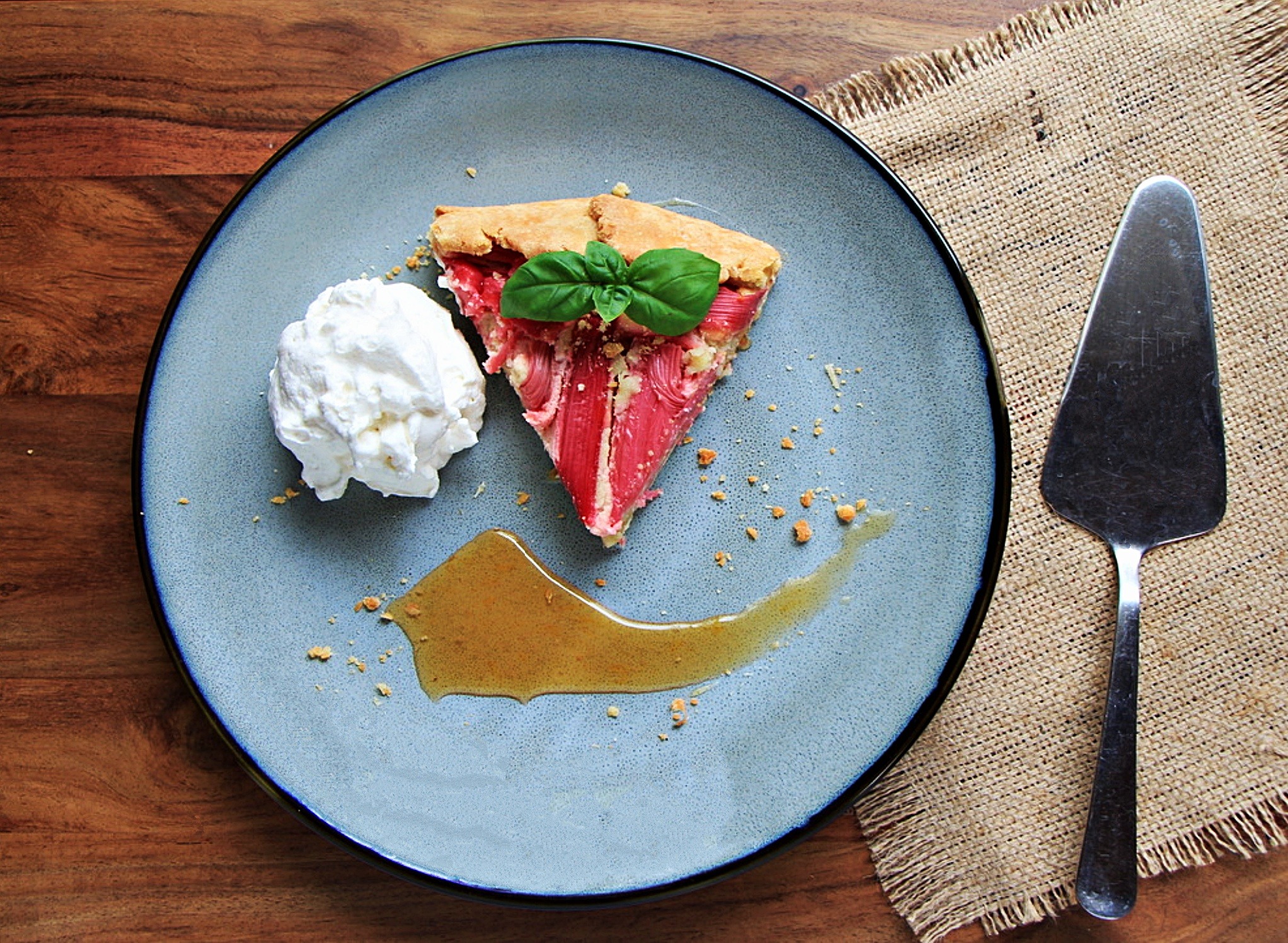 Rhubarb Frangipane Galette