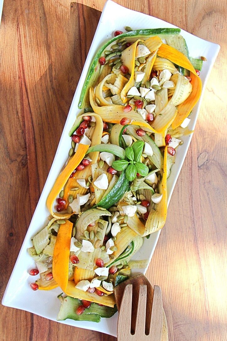 Raw Zucchini Salad with Bocconcini