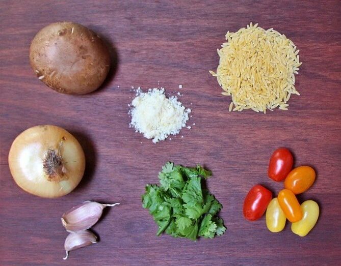 Ingredients for orzo