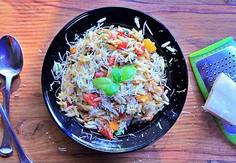 Orzo with Cherry Tomatoes