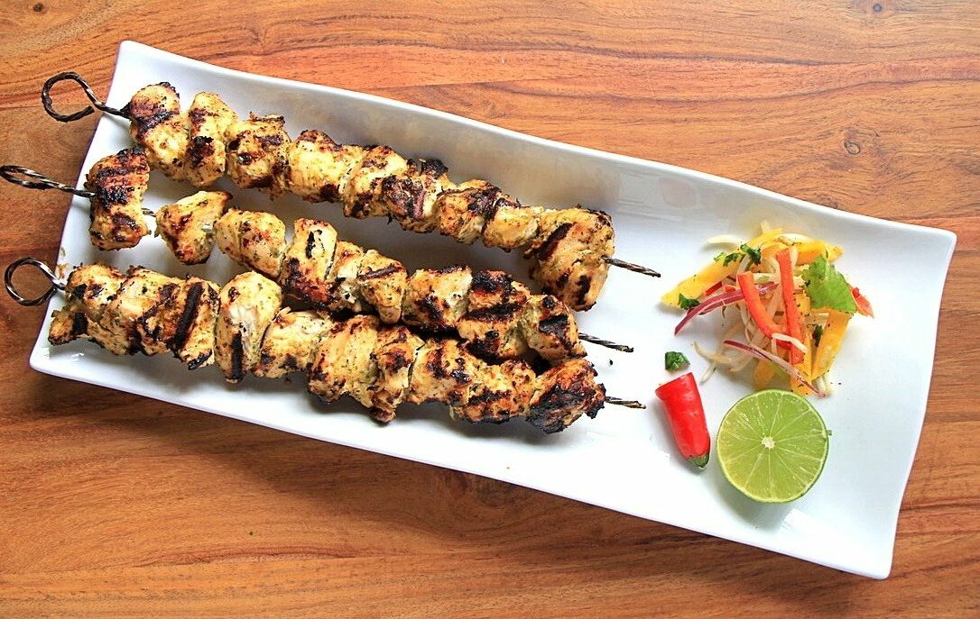 Thai Style Peanut Chicken Skewers