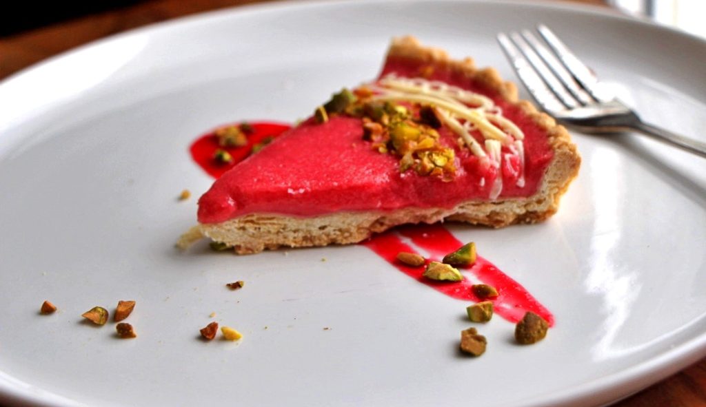 Cranberry custard tart