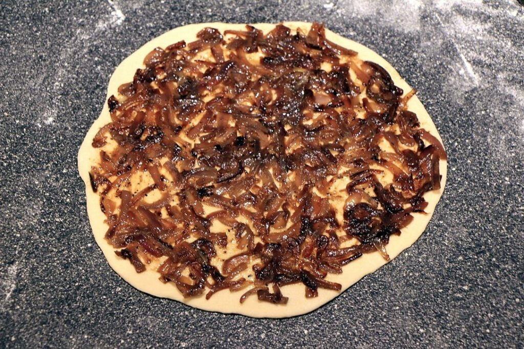 Christmas Star Bread with onions