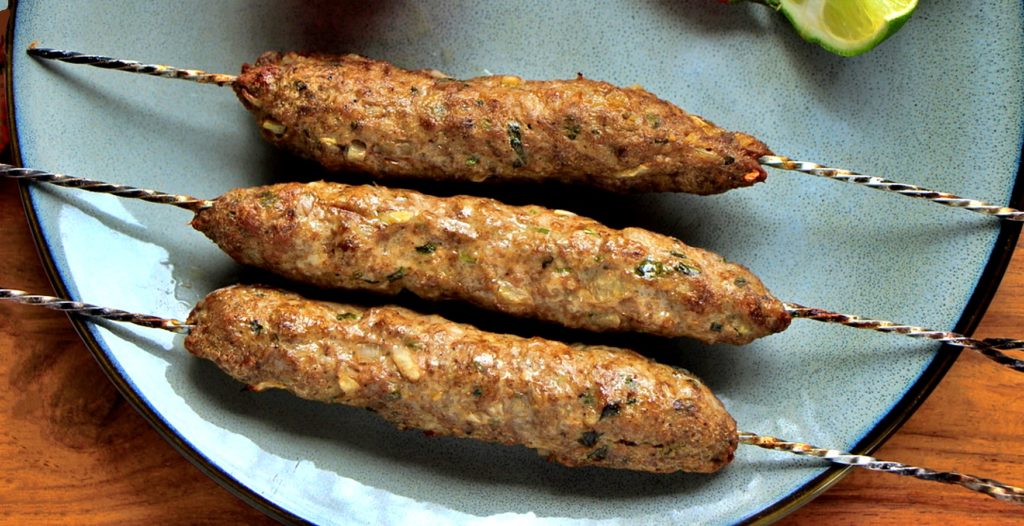 Baked seekh kebabs ready to be enjoyed