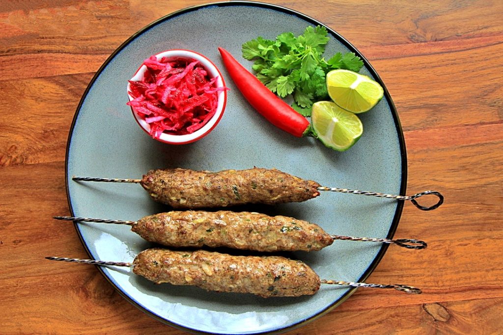 Baked seekh kebabs