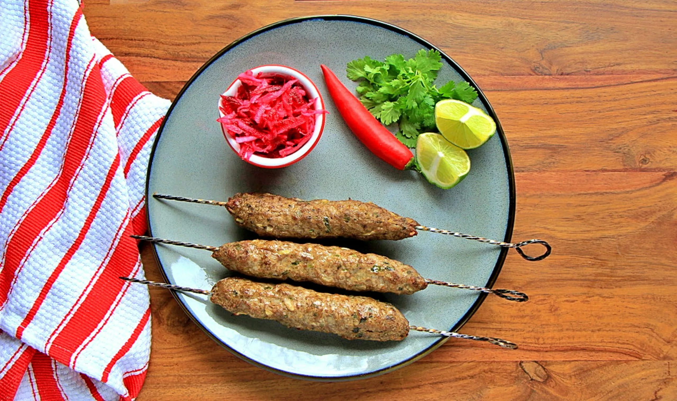 Baked seekh kebabs