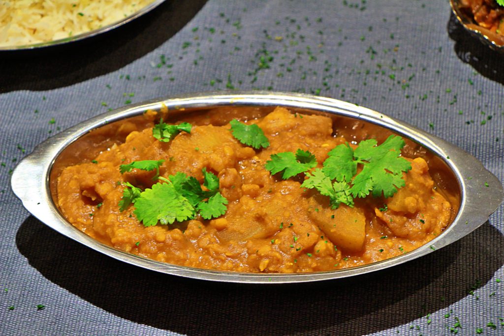 Lentil curry with squash