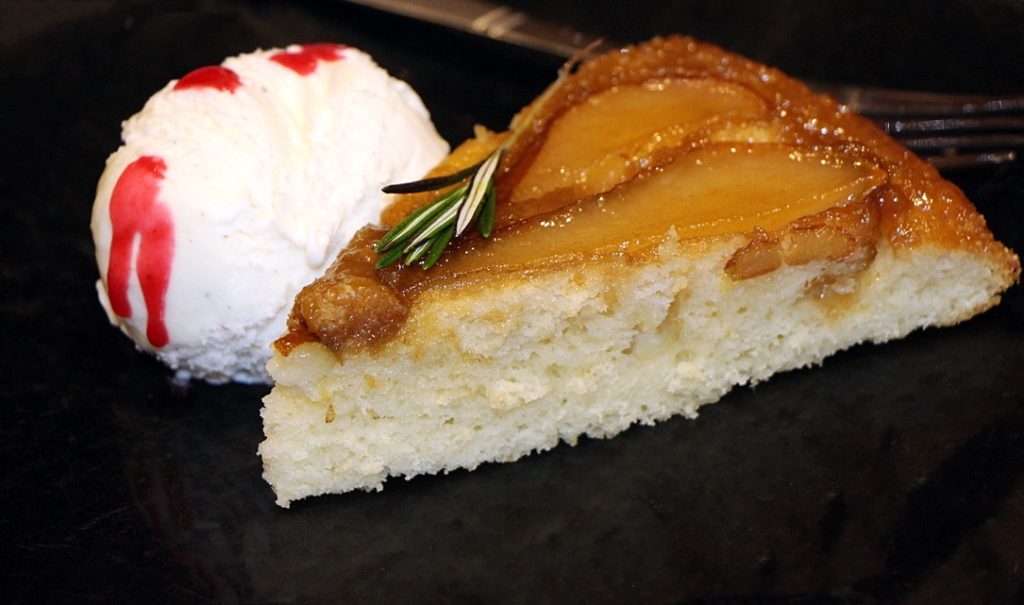 Upside Down Pear Cake