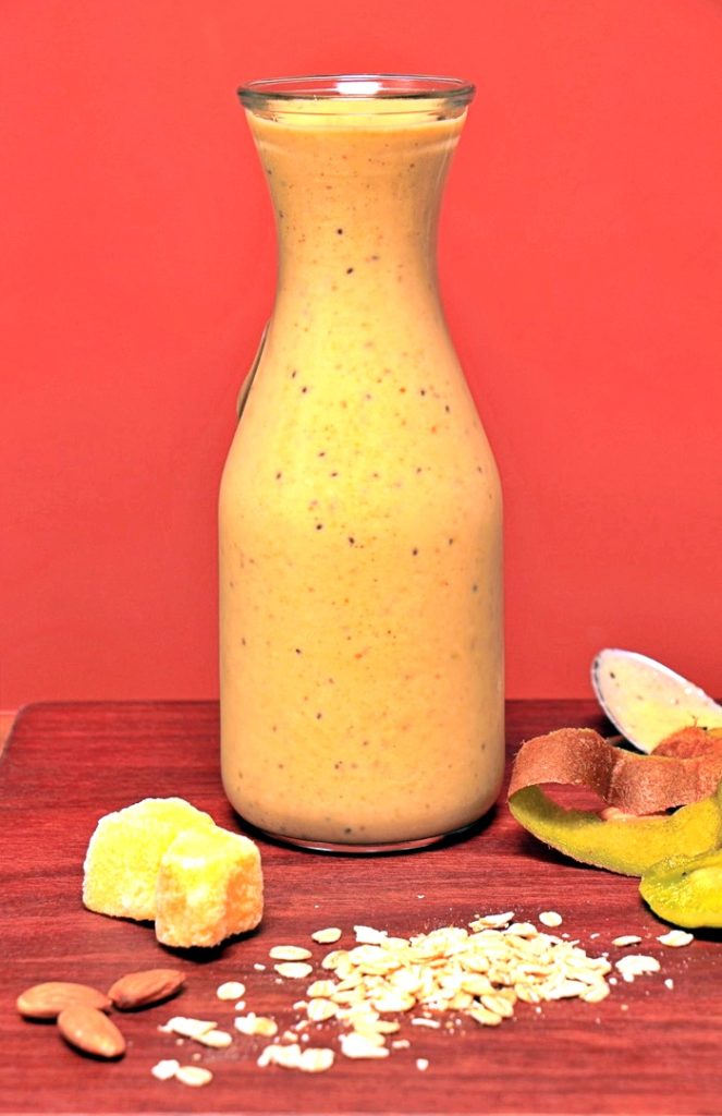 Mango smoothie in a Jug