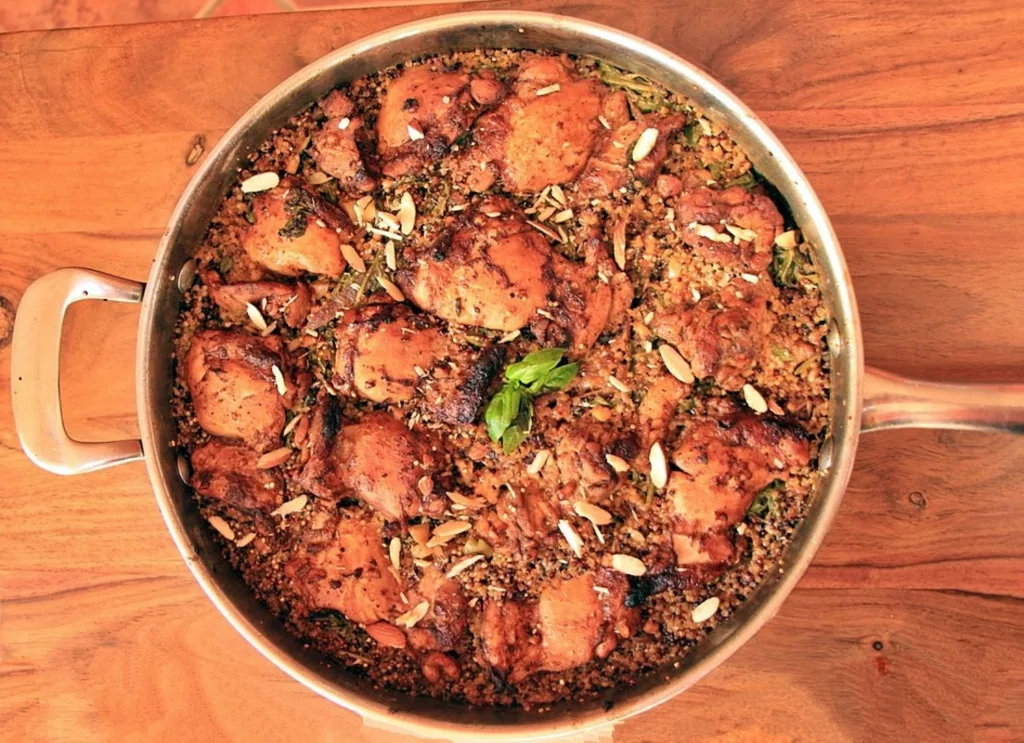 One pot chicken in a pan