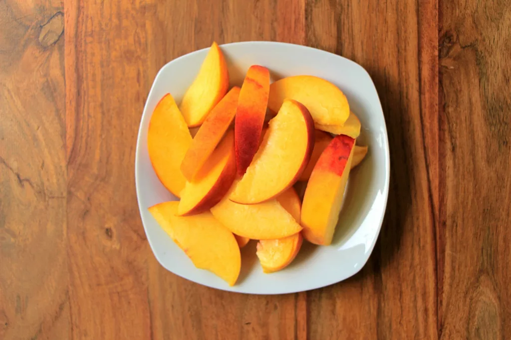 Peach slices