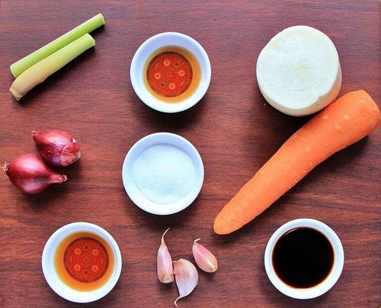 Ingredients for banh mi