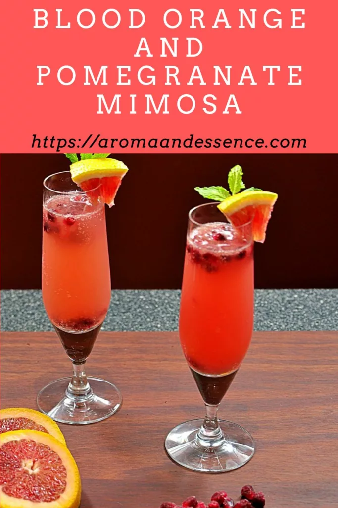 Blood Orange and Pomegranate Mimosa