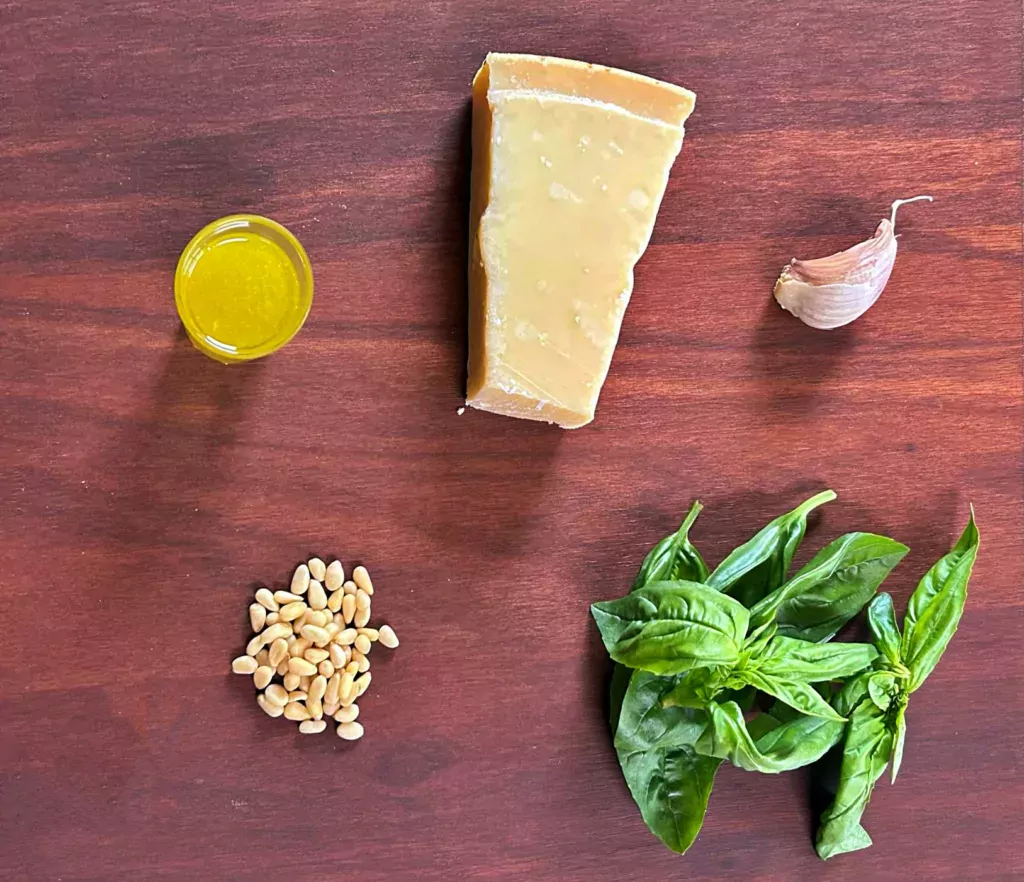 Ingredients for pesto