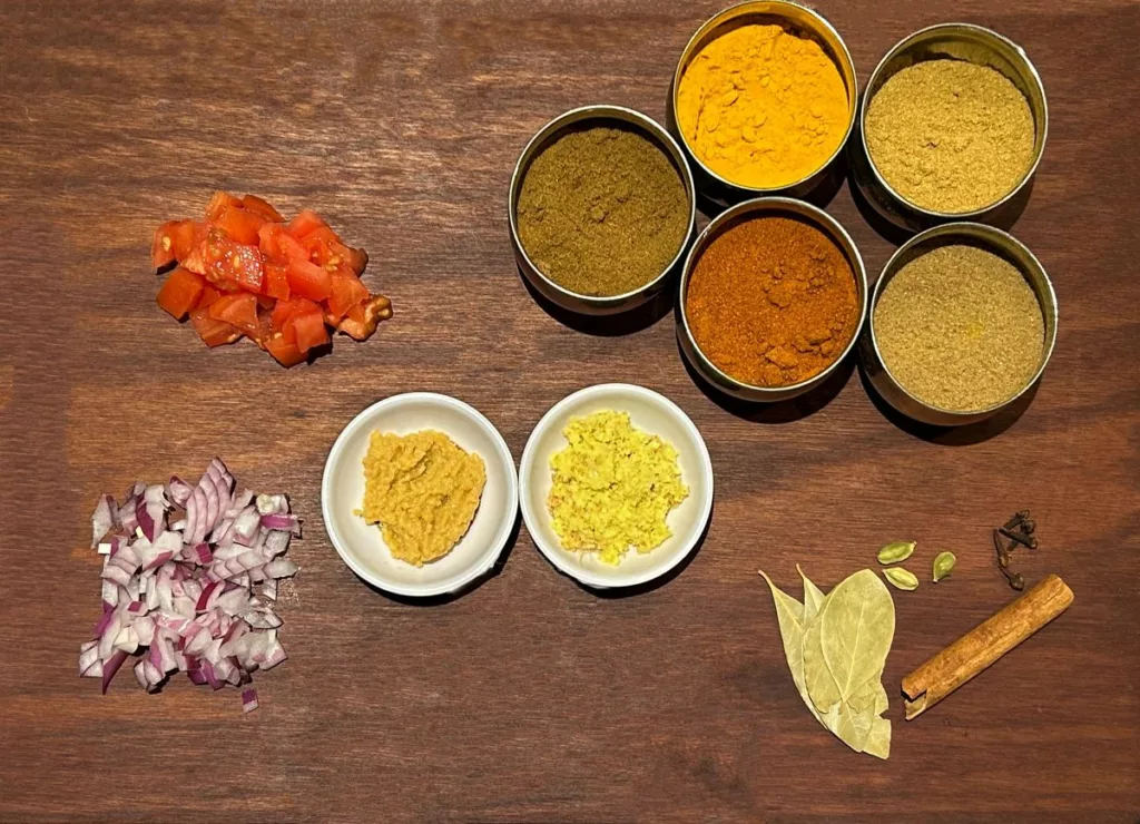 Ingredients for ground chicken curry