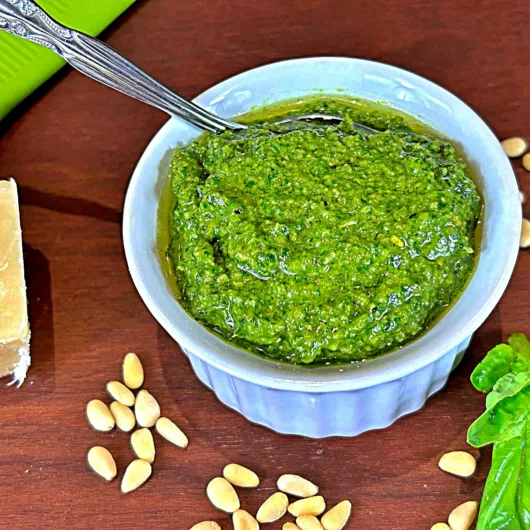 Fresh basil pesto