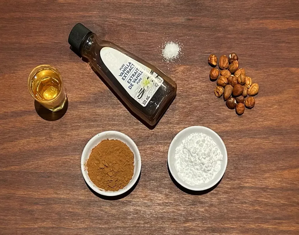 Ingredients for hazelnut butter