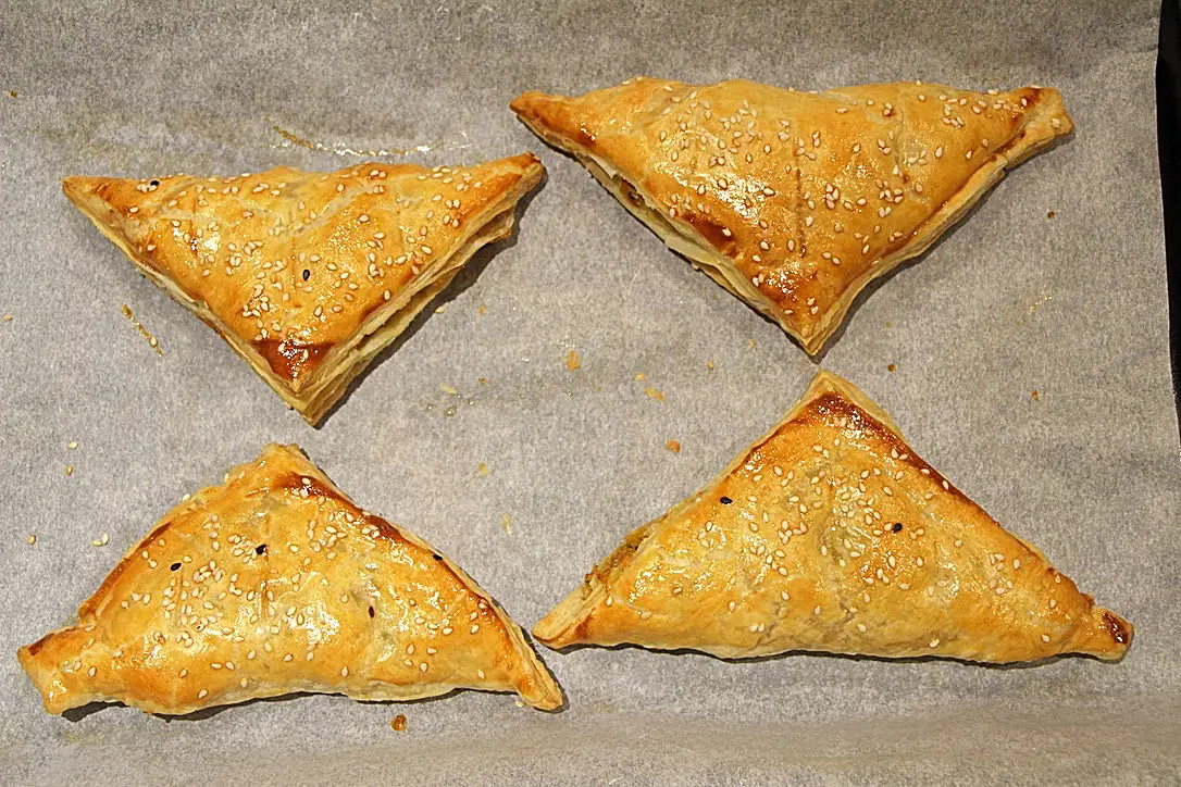 Baked butternut squash turnovers