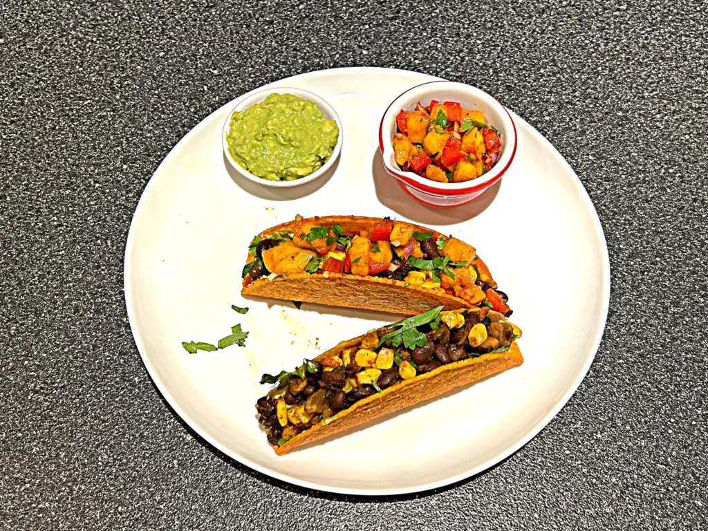 Bean and corn tacos 