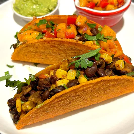 Bean and corn tacos