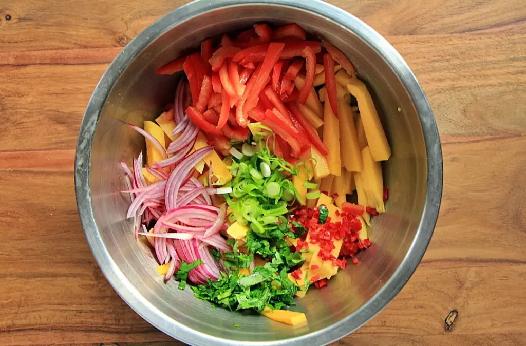 Ingredients for mango salad