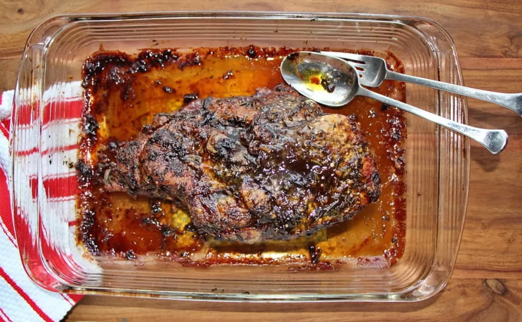 Roasted pork shoulder