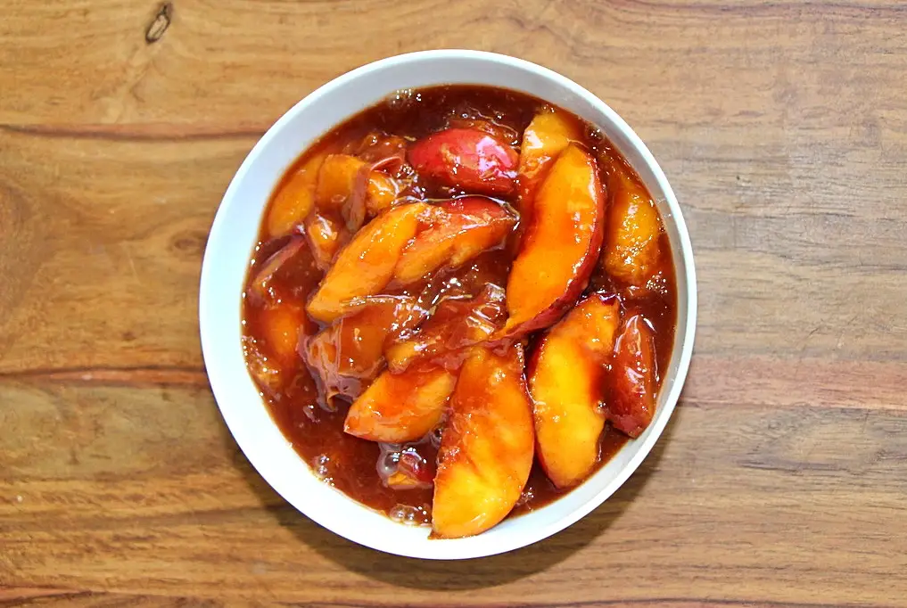 Cooked peaches