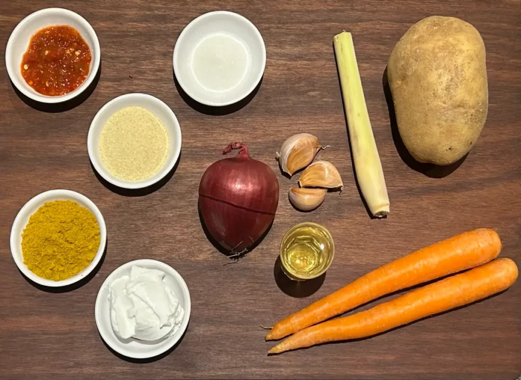 Ingredients for Vietnamese curry