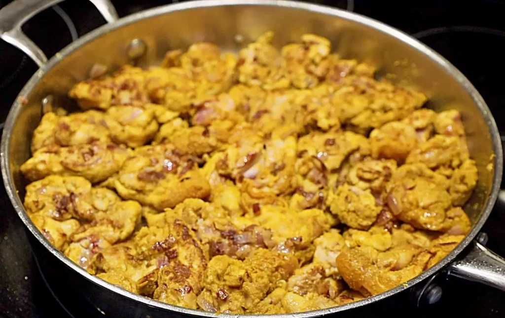 Vietnamese chicken in a pan