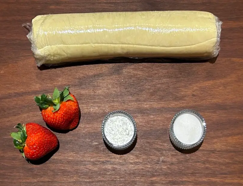 Ingredients for strawberry turnovers