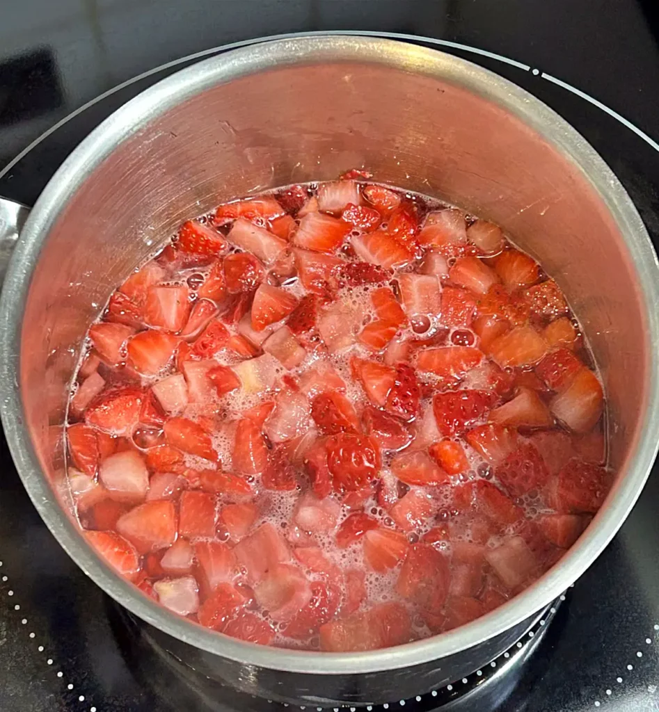 Strawberries cooking