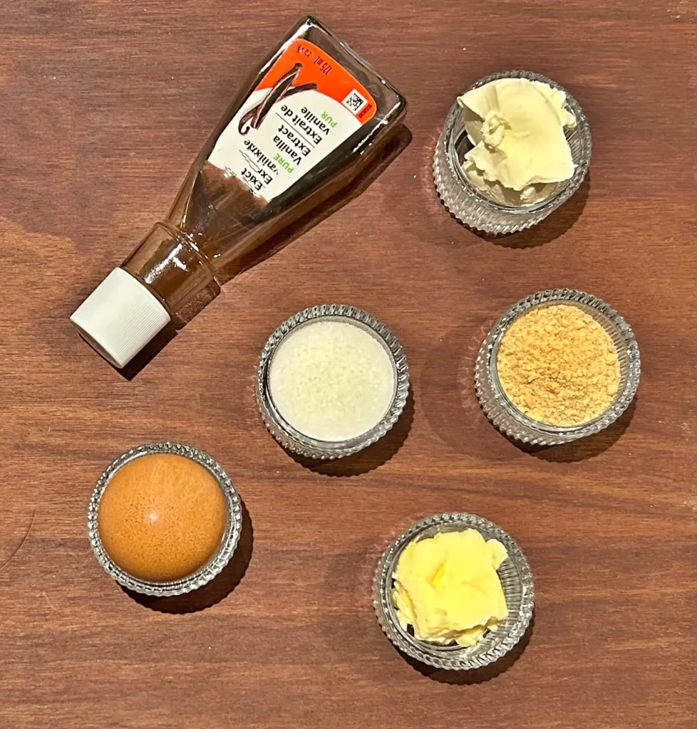 Mini cheesecakes ingredients