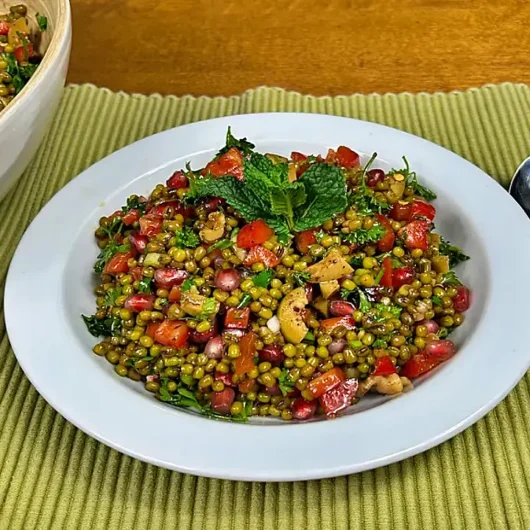 Turkish mung bean salad