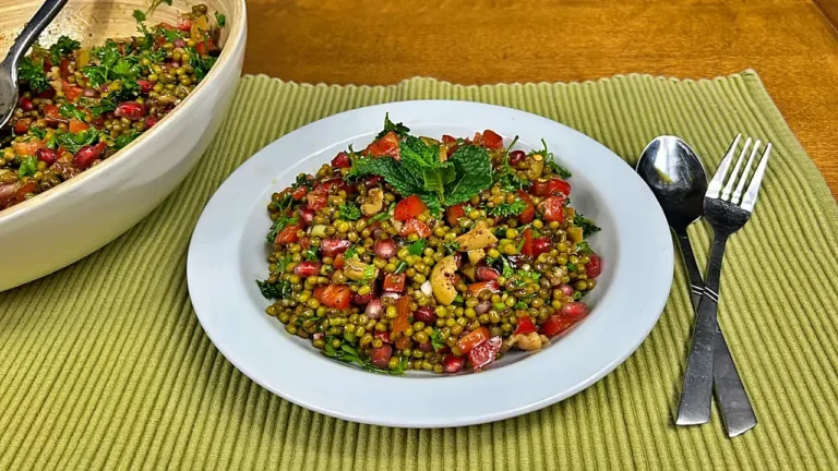 Turkish mung bean salad