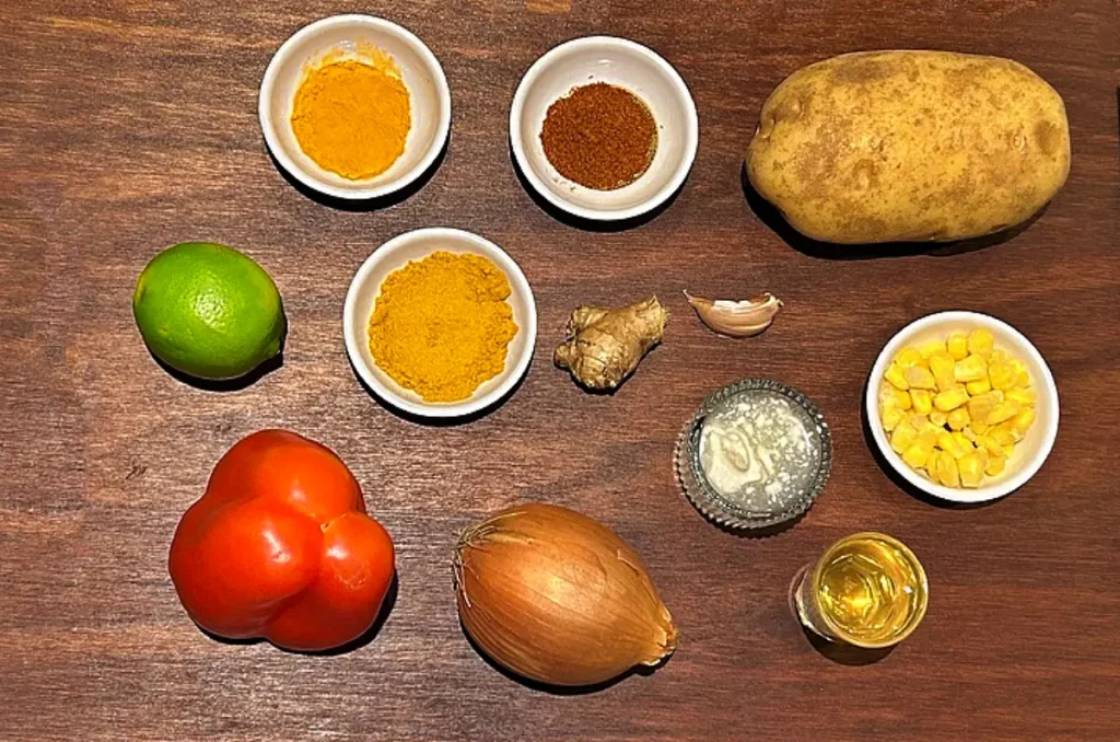 Ingredients for corn chowder