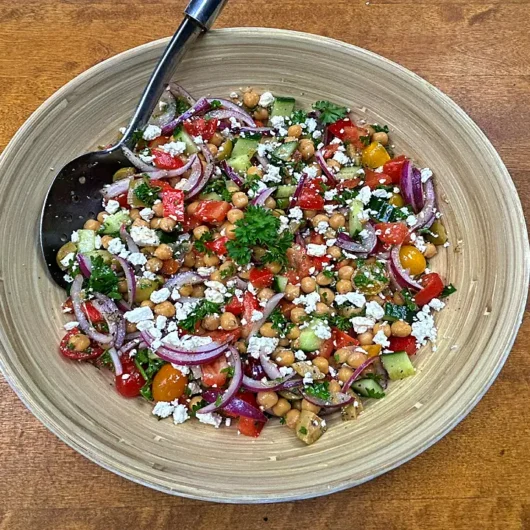 Mediterranean chickpea salad