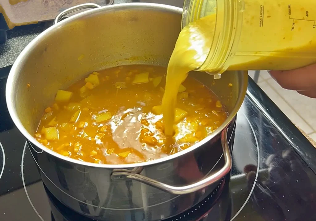 Corn chowder blended