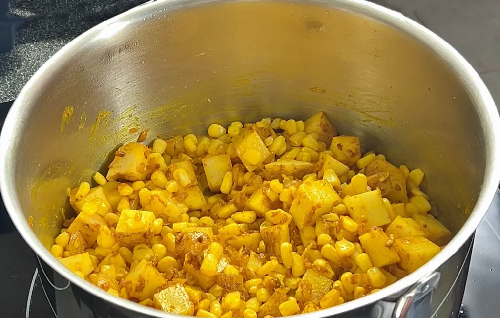 Corn chowder potatoes and corn