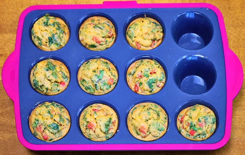 Chickpea flour muffins baked
