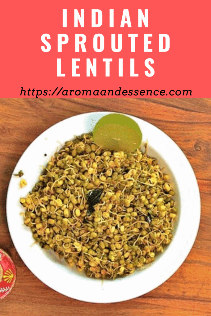 Healthy Indian Curried Sprouted Lentils