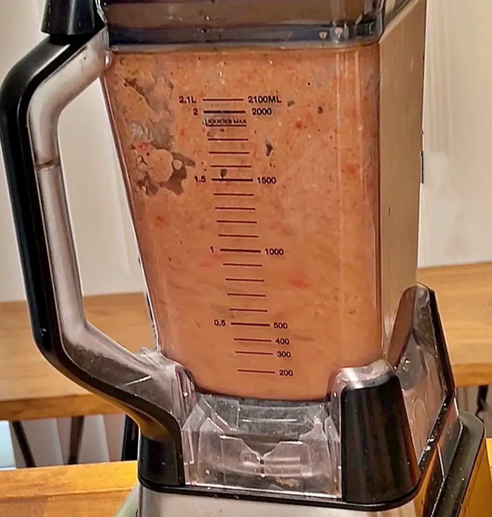Gazpacho in a blender